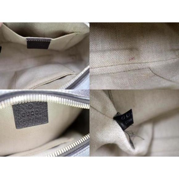 Gucci GG Canvas Signature Web Bee Shoulder Bag Brown - Picture 4 of 6